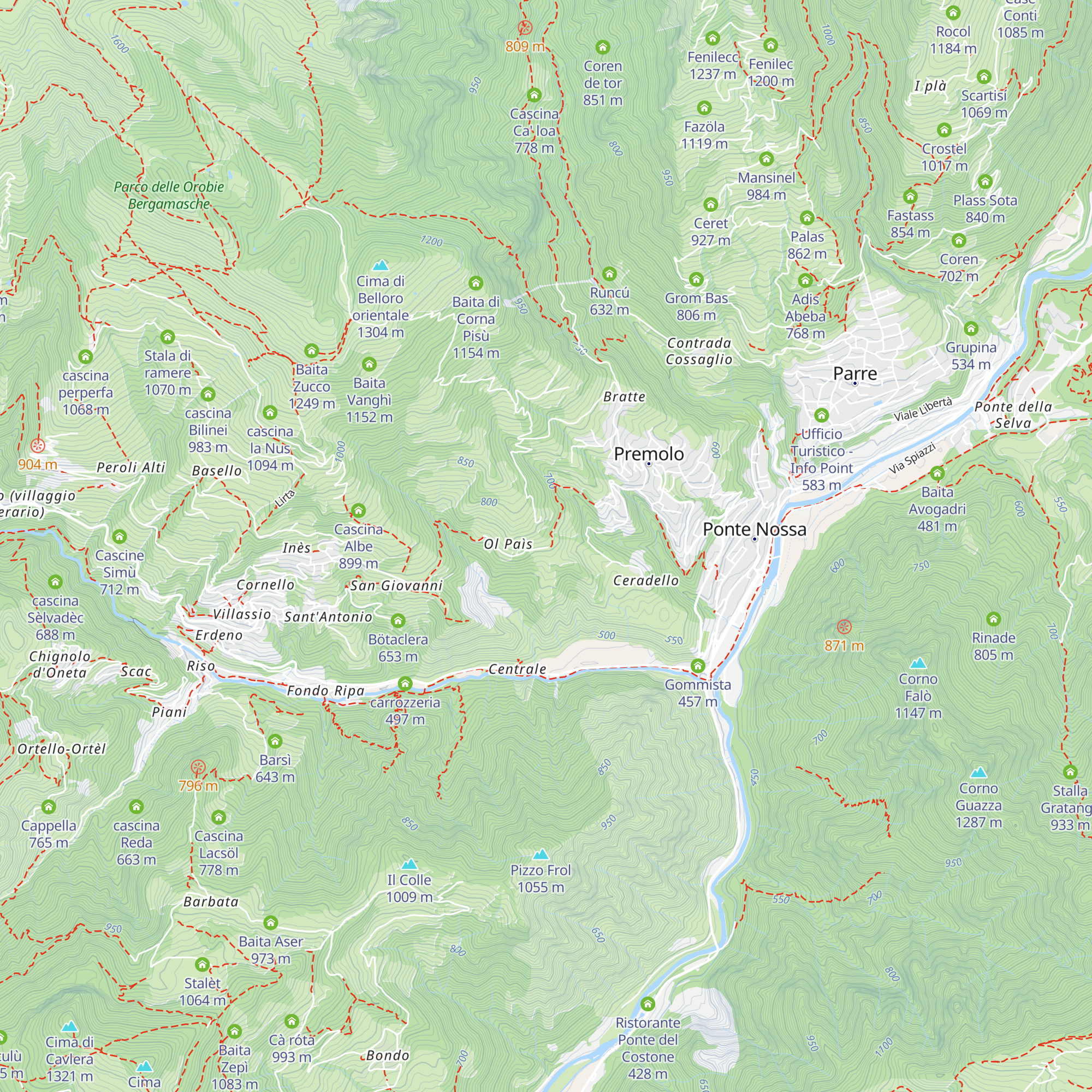 Cascina volpi map