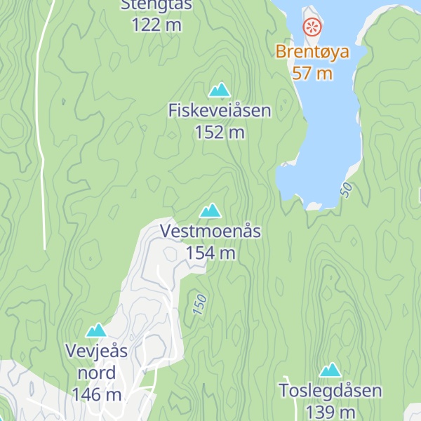 Map of Vestmoenås