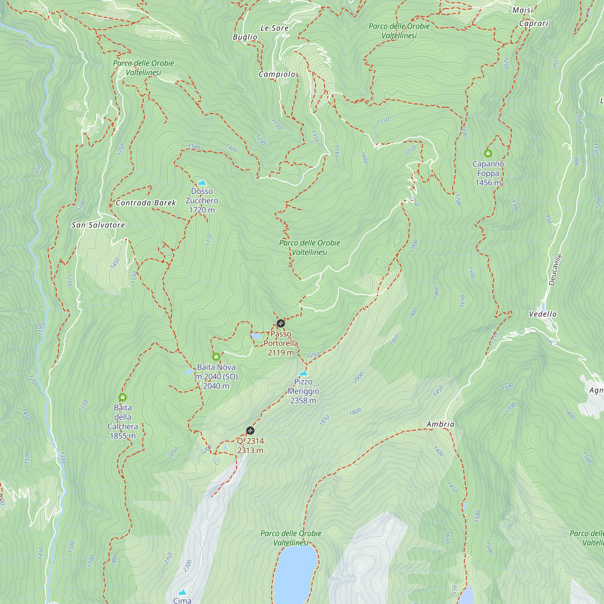 Baita del Meriggio map