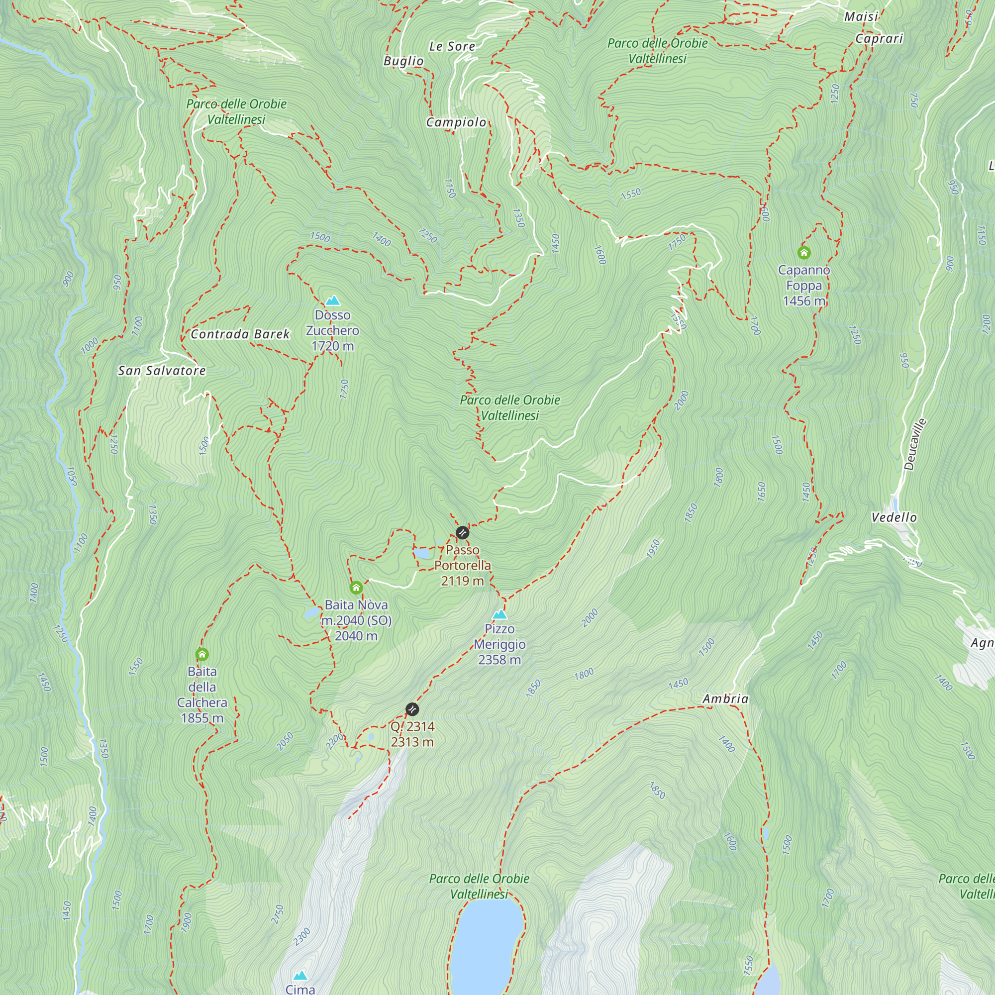 Baita del Meriggio map