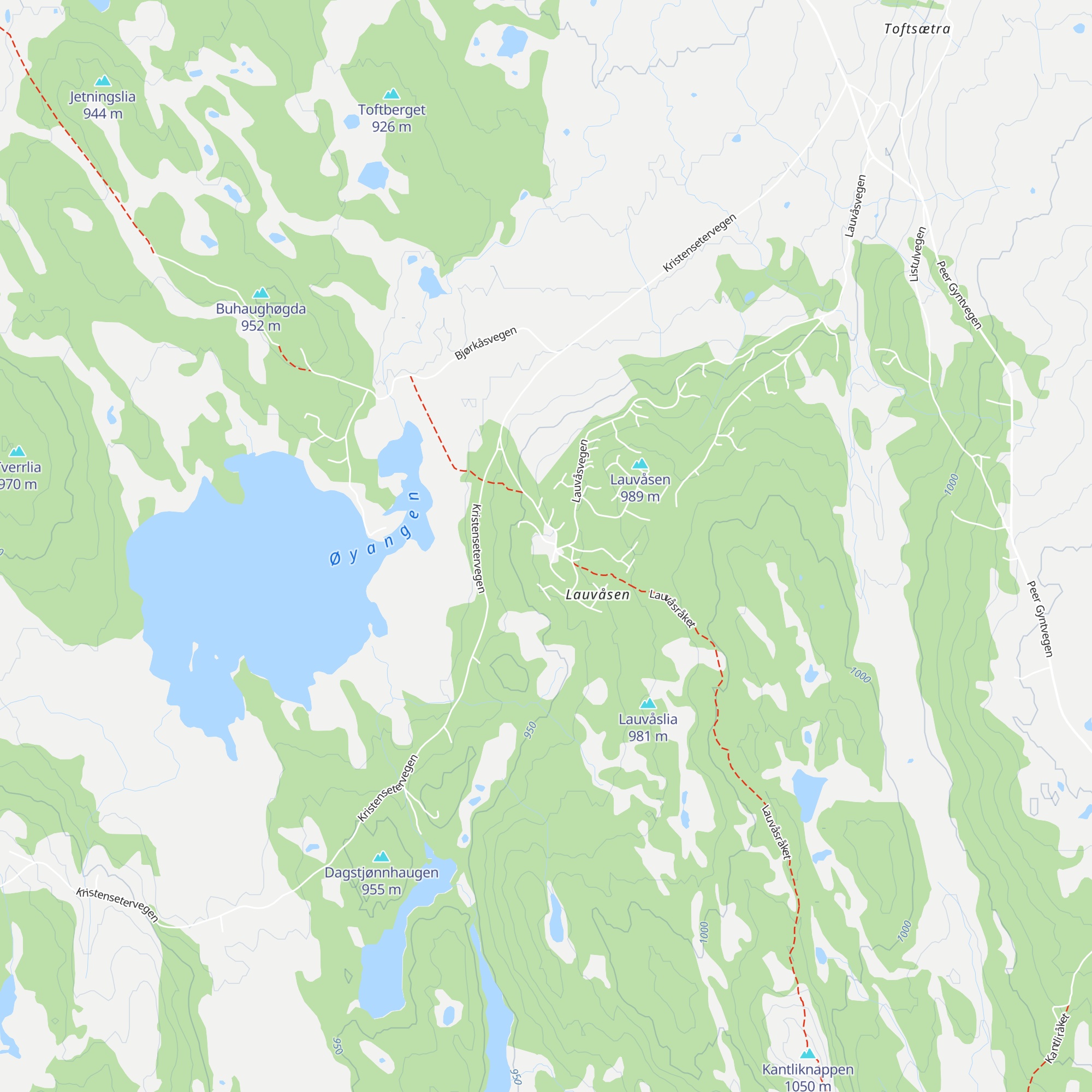 Lauvåsen Fjellstue map
