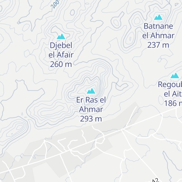 Map of Er Ras el Ahmar