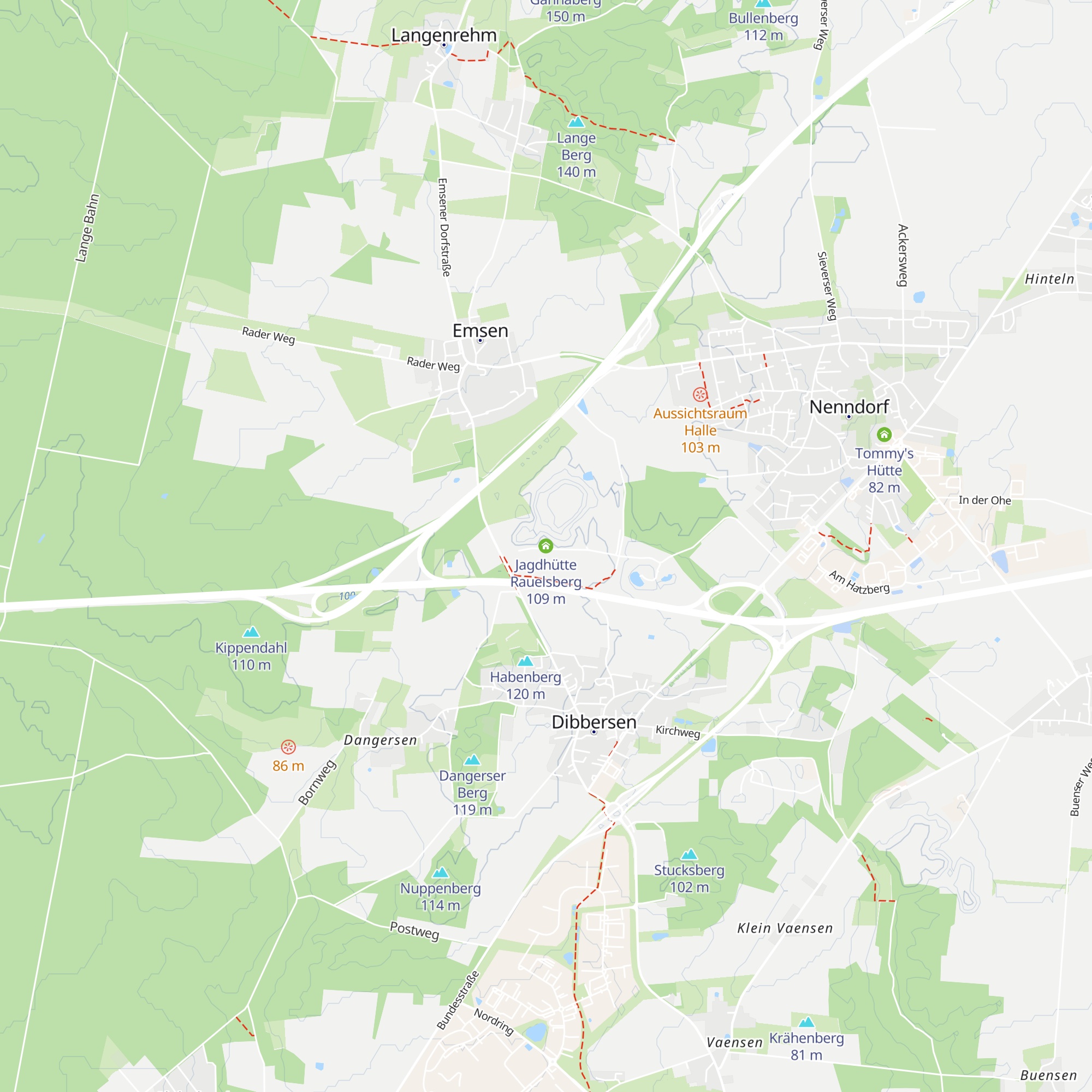 Jagdhütte Rauelsberg map
