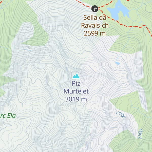 Map of Piz Murtelet