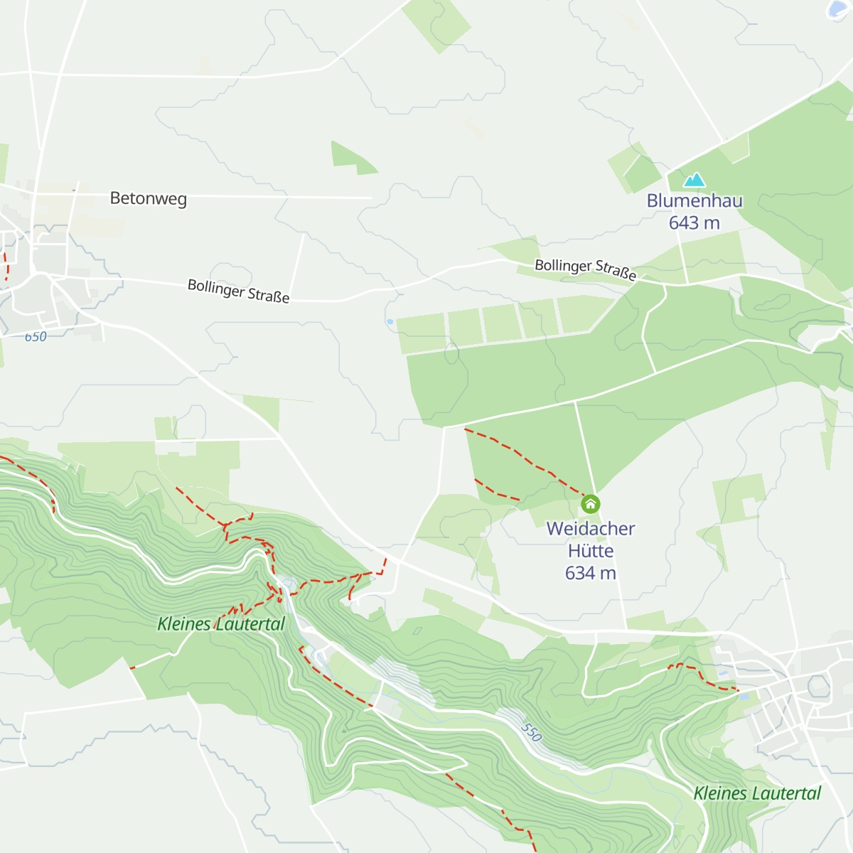 Schutzhütte Blumenhau map