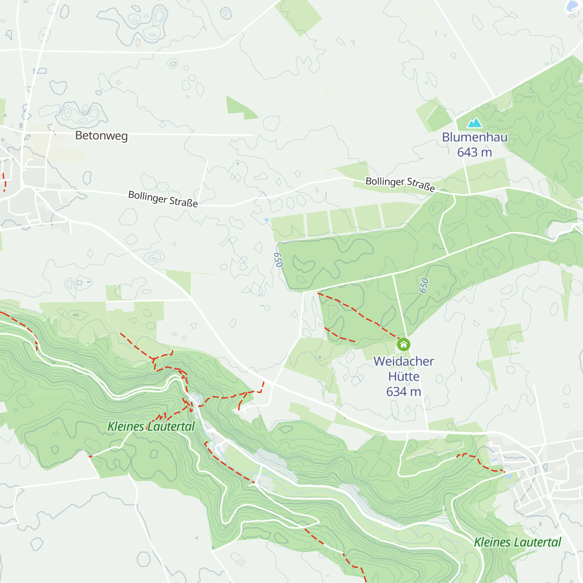 Schutzhütte Blumenhau map