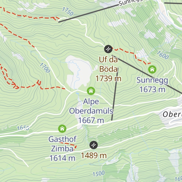 Map of Alpe Oberdamüls