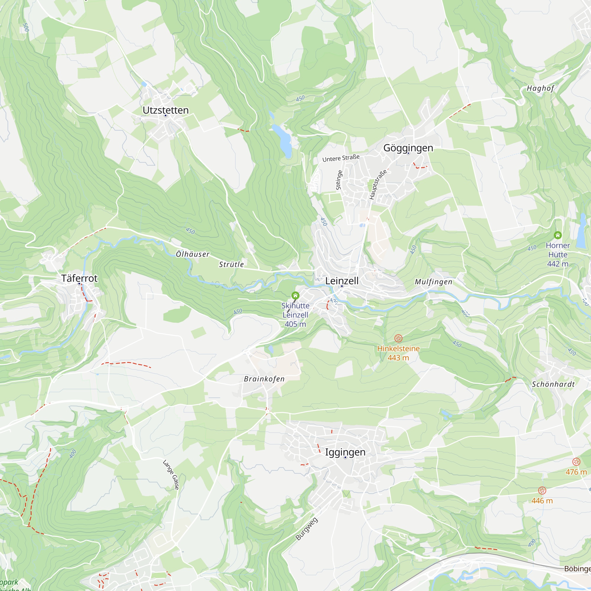 Skihütte Leinzell map