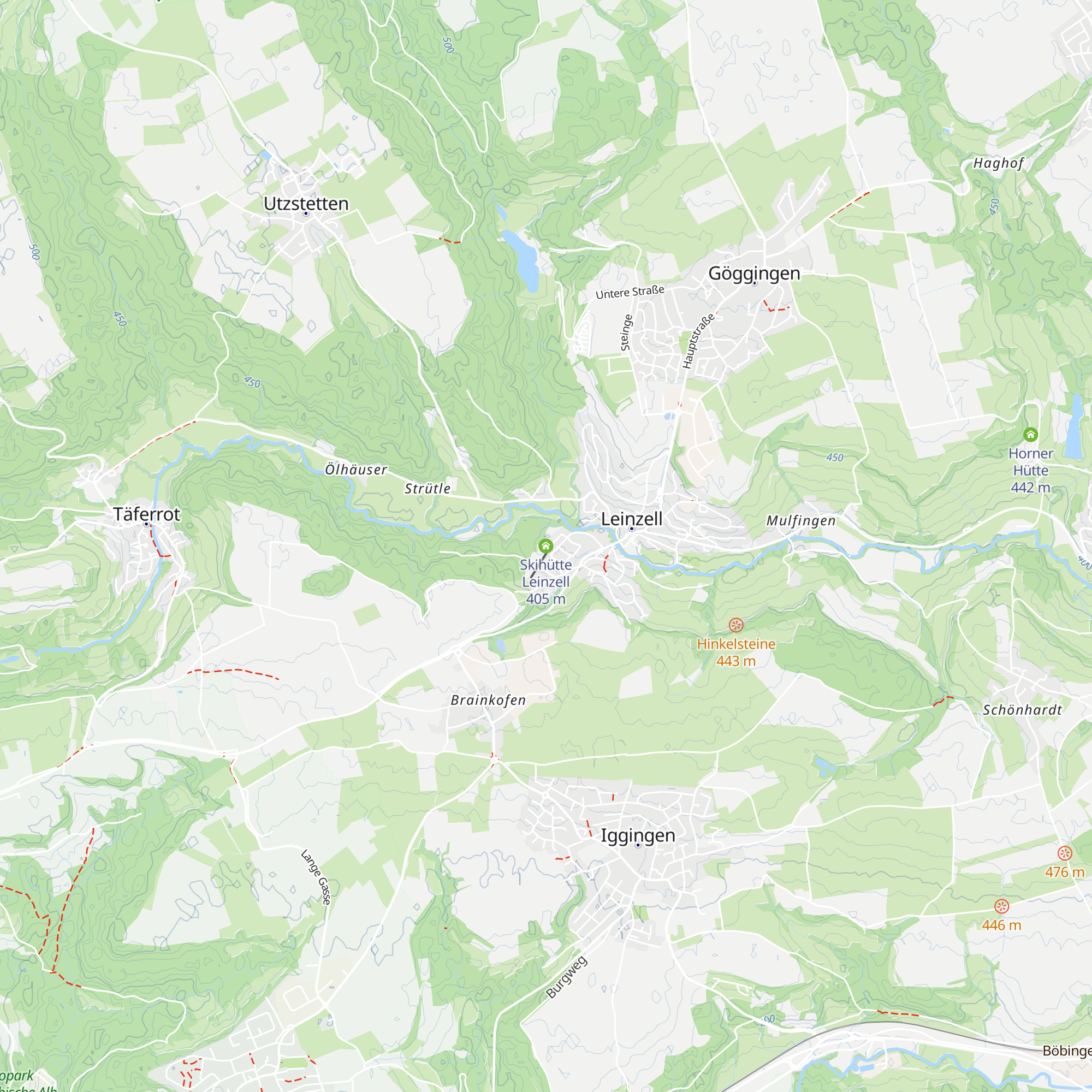 Skihütte Leinzell map