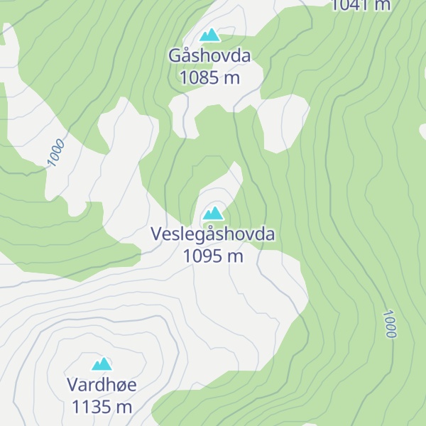 Map of Veslegåshovda