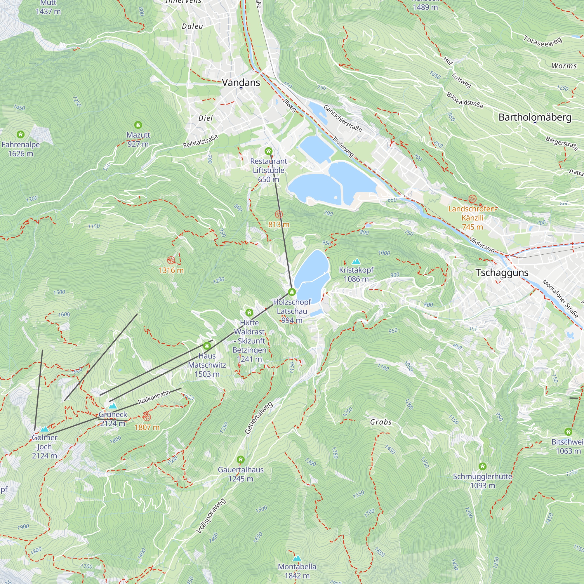 Holzschopf Latschau map