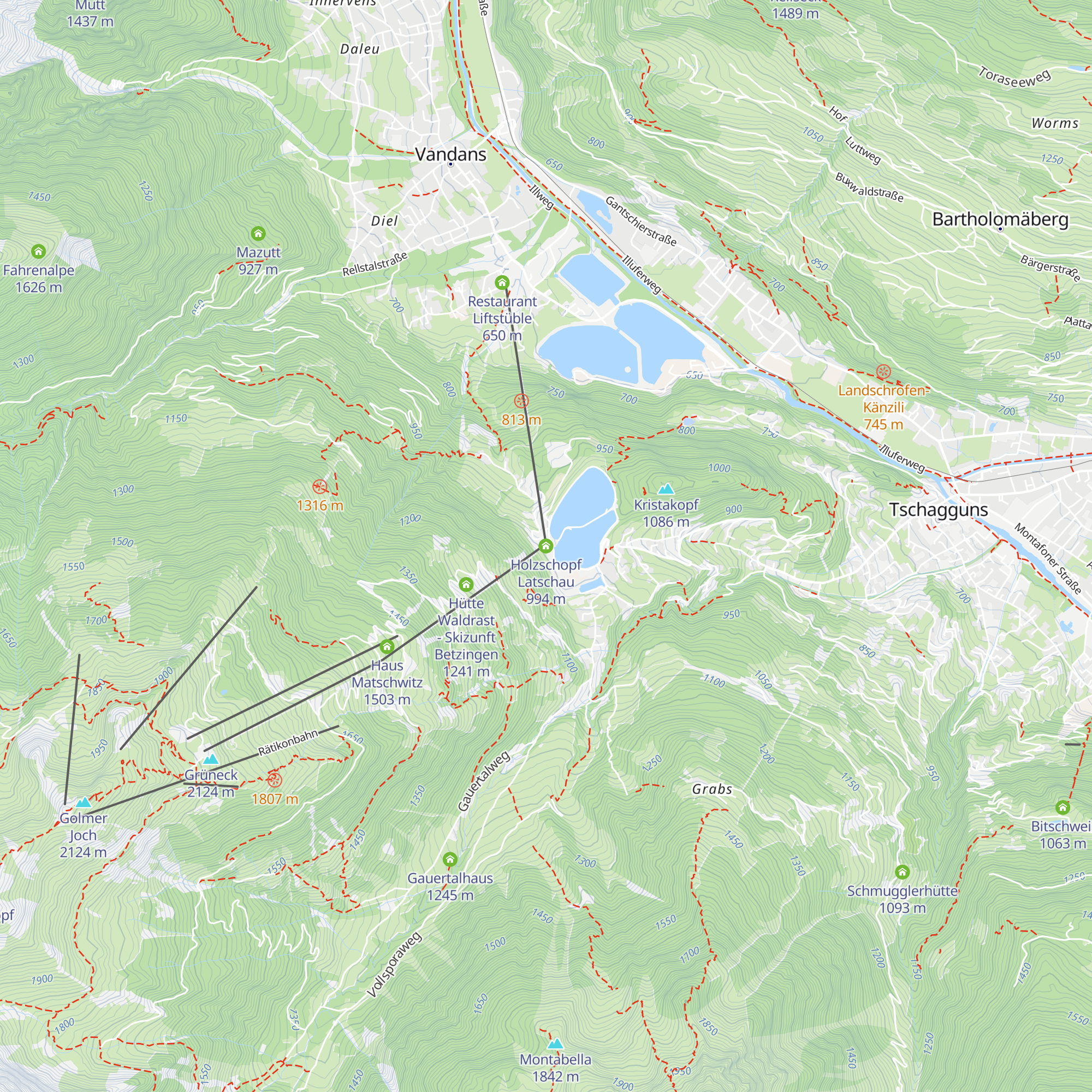 Holzschopf Latschau map