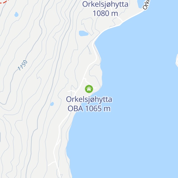 Map of Orkelsjøhytta OBA