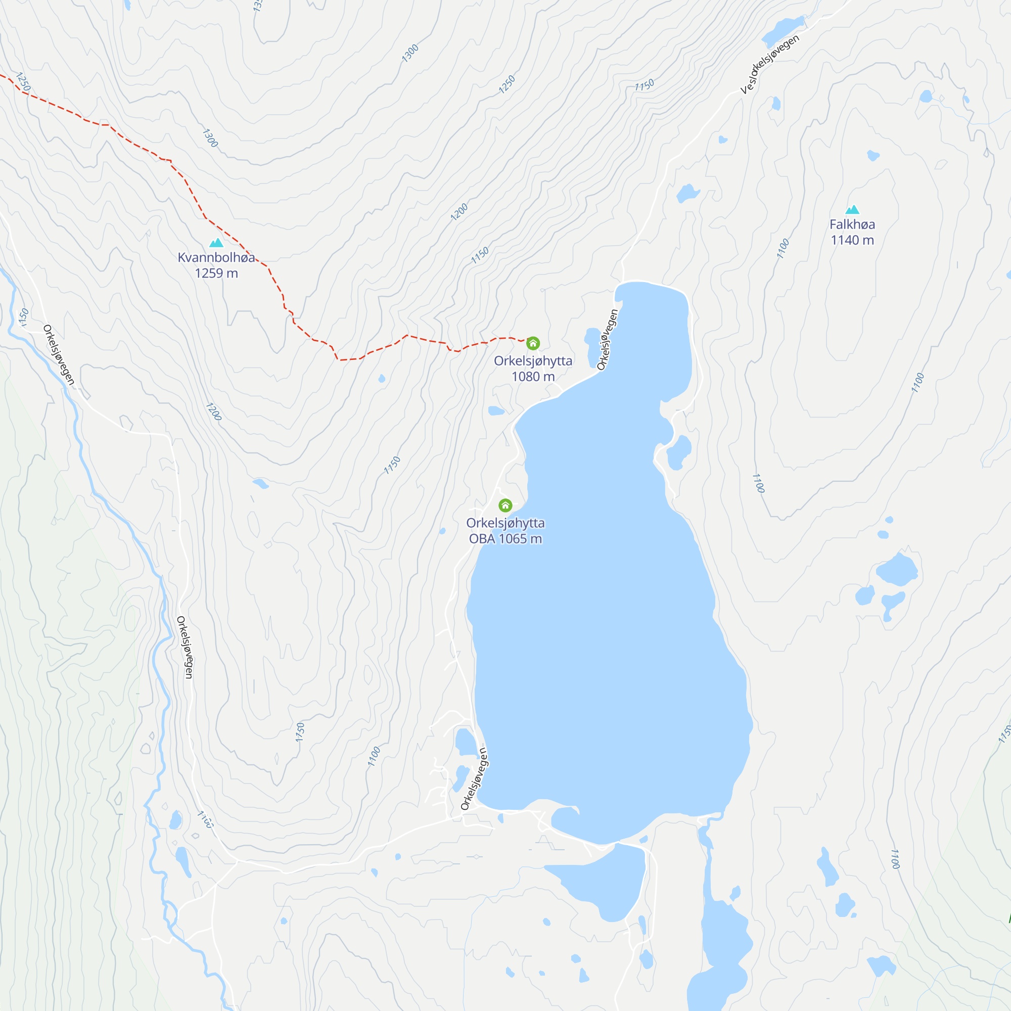 Orkelsjøhytta OBA map