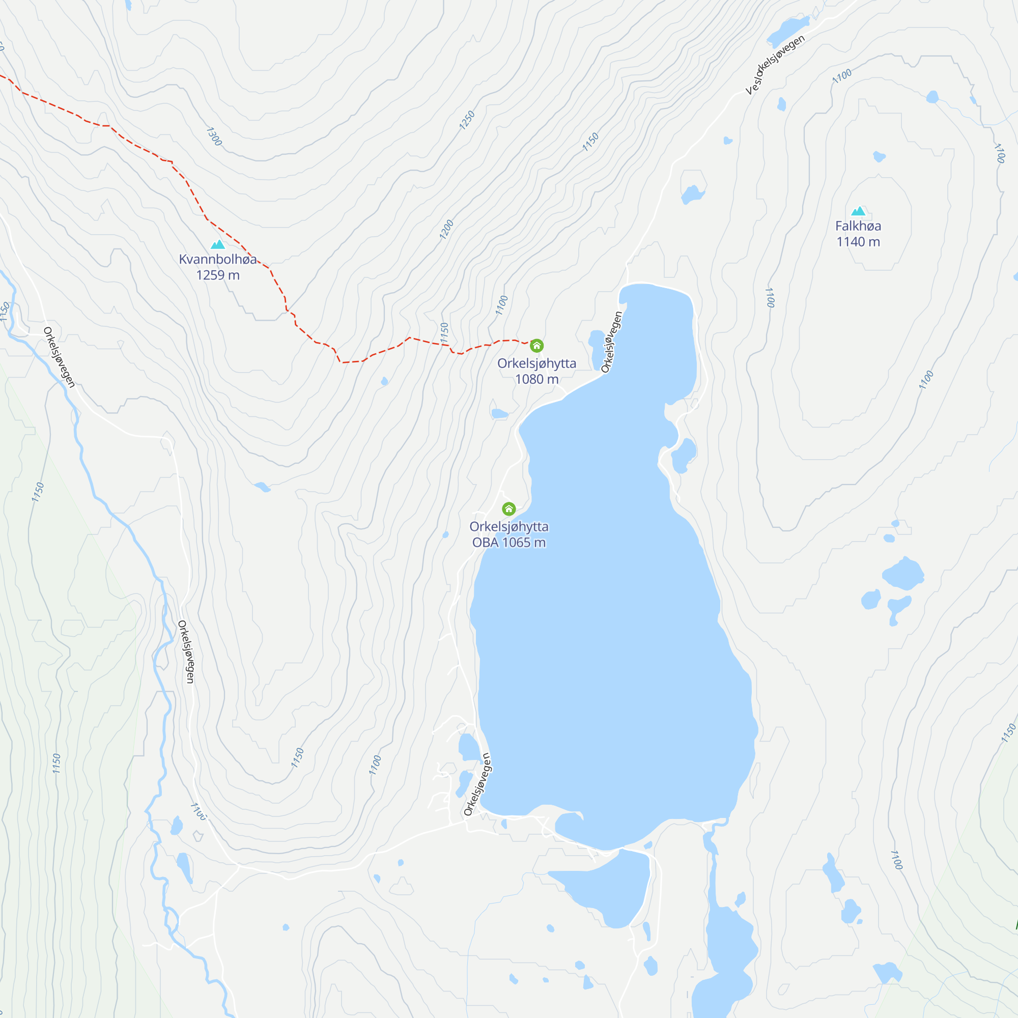 Orkelsjøhytta OBA map