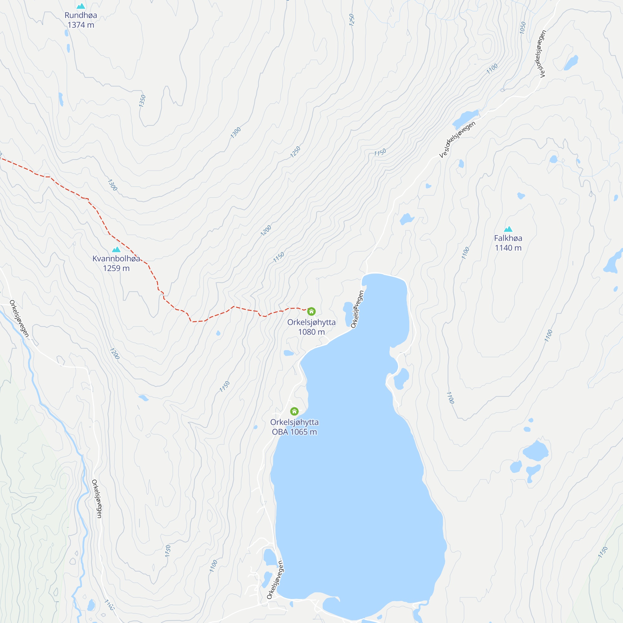 Orkelsjøhytta map