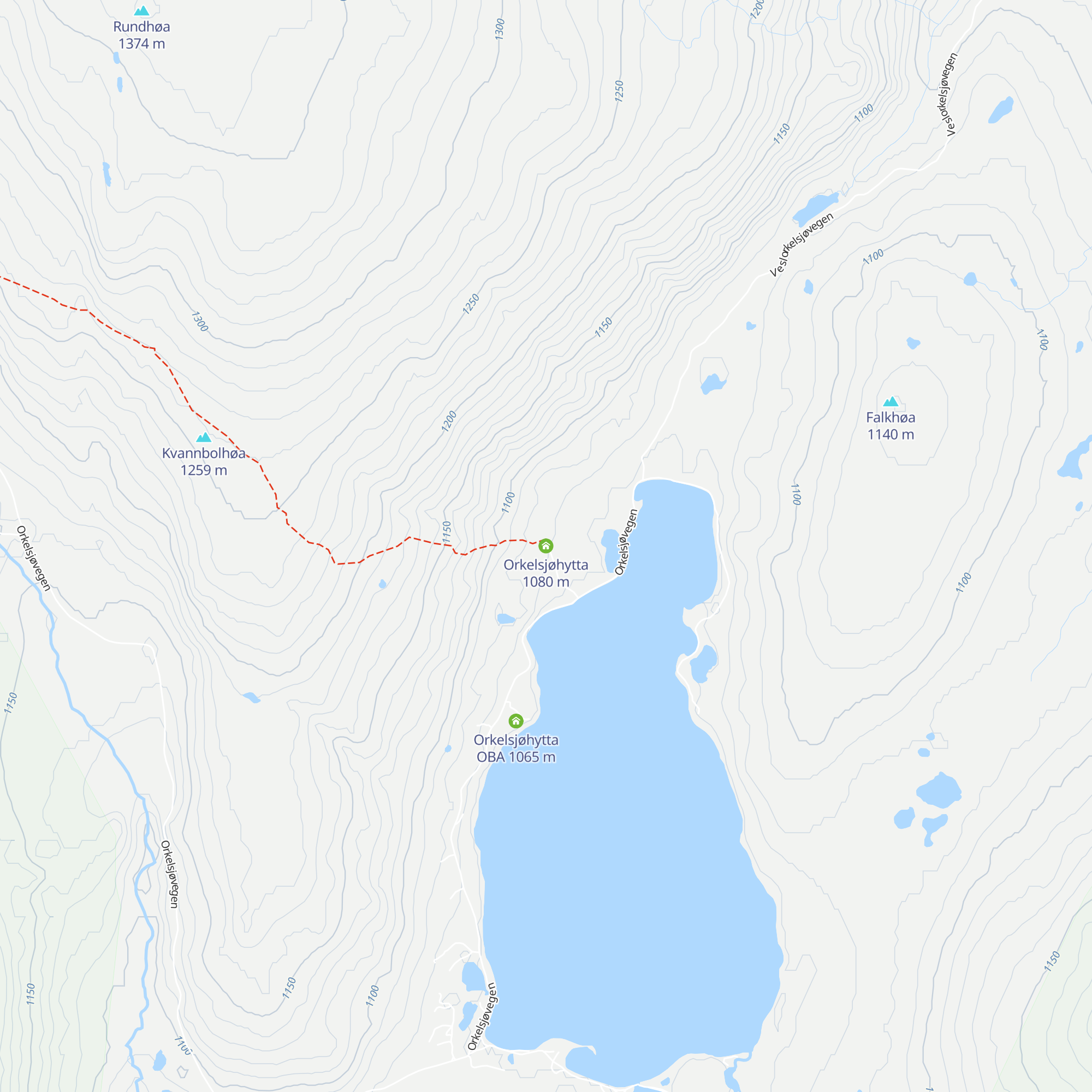 Orkelsjøhytta map