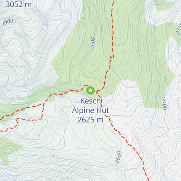 Map of Kesch Alpine Hut