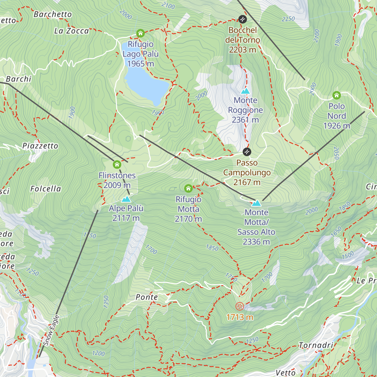 Rifugio Motta map