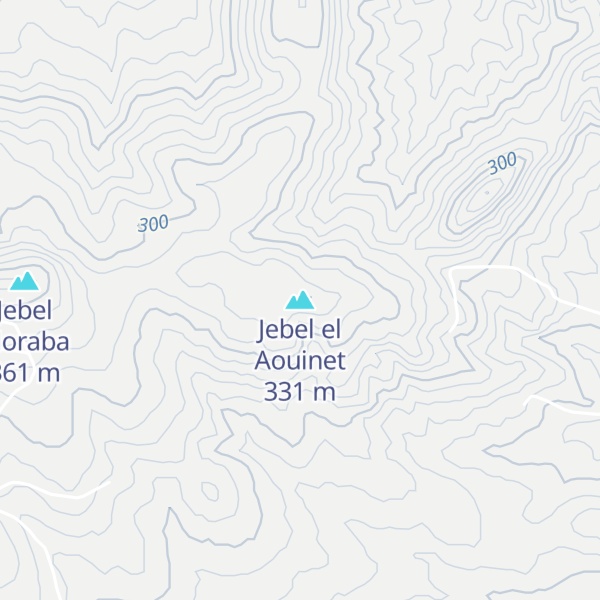 Map of Jebel el Aouinet
