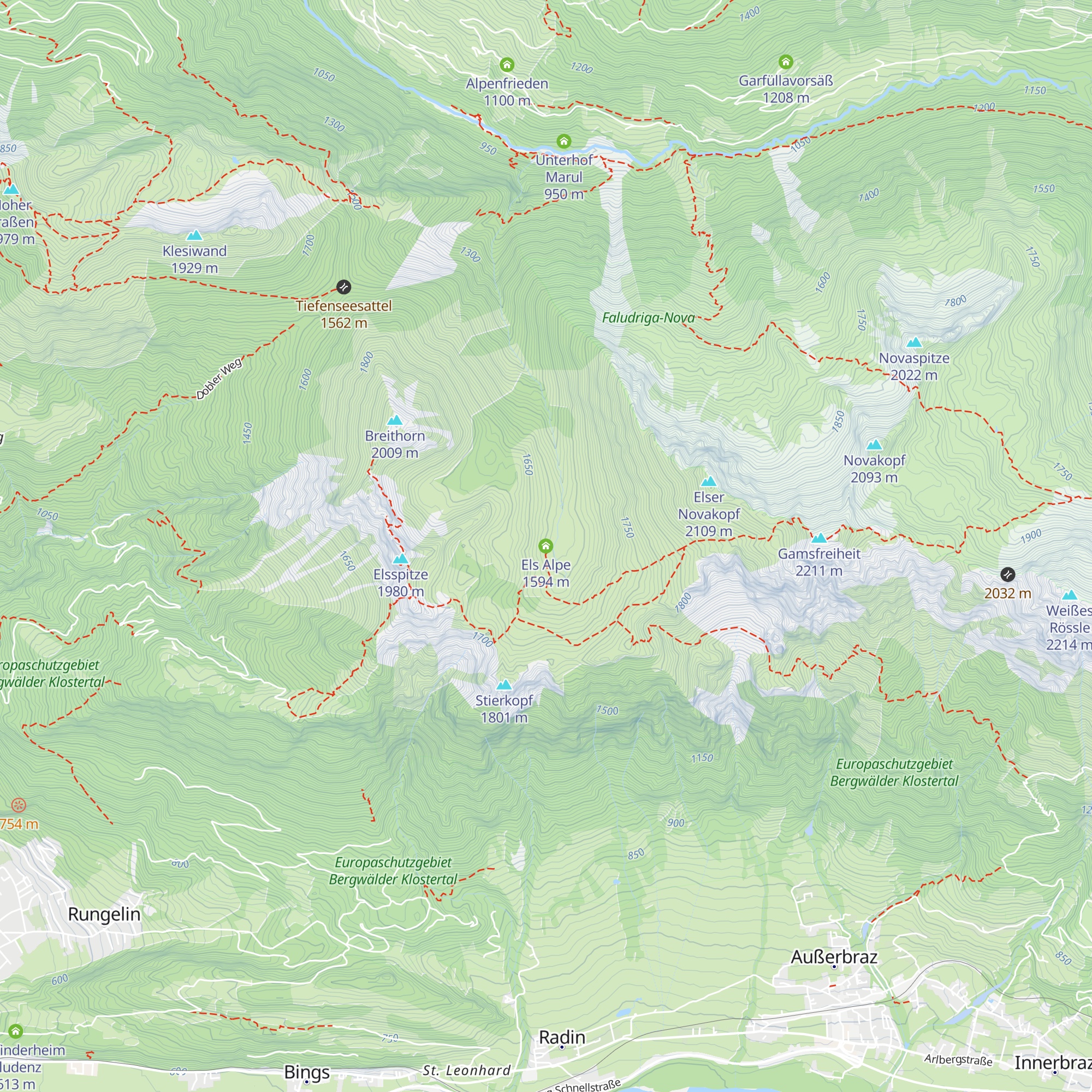 Els Alpe map