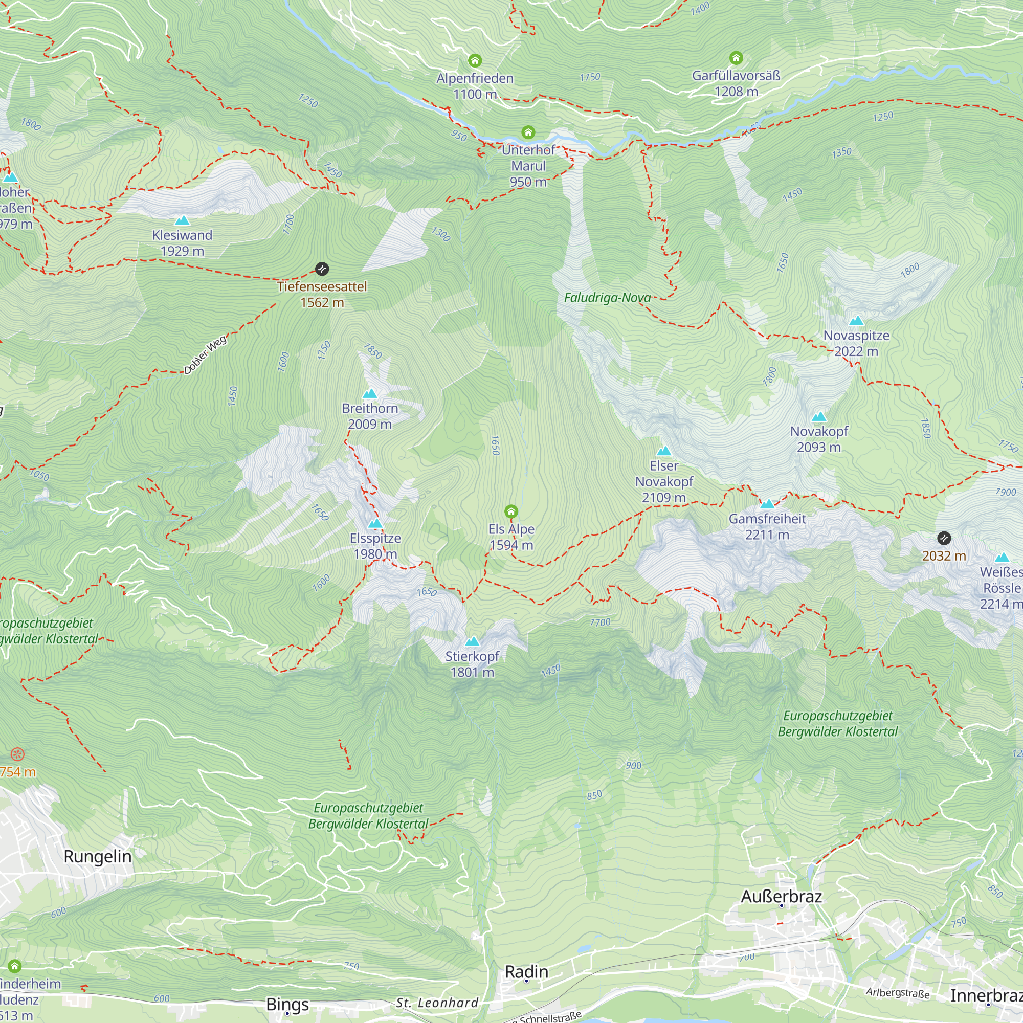 Els Alpe map