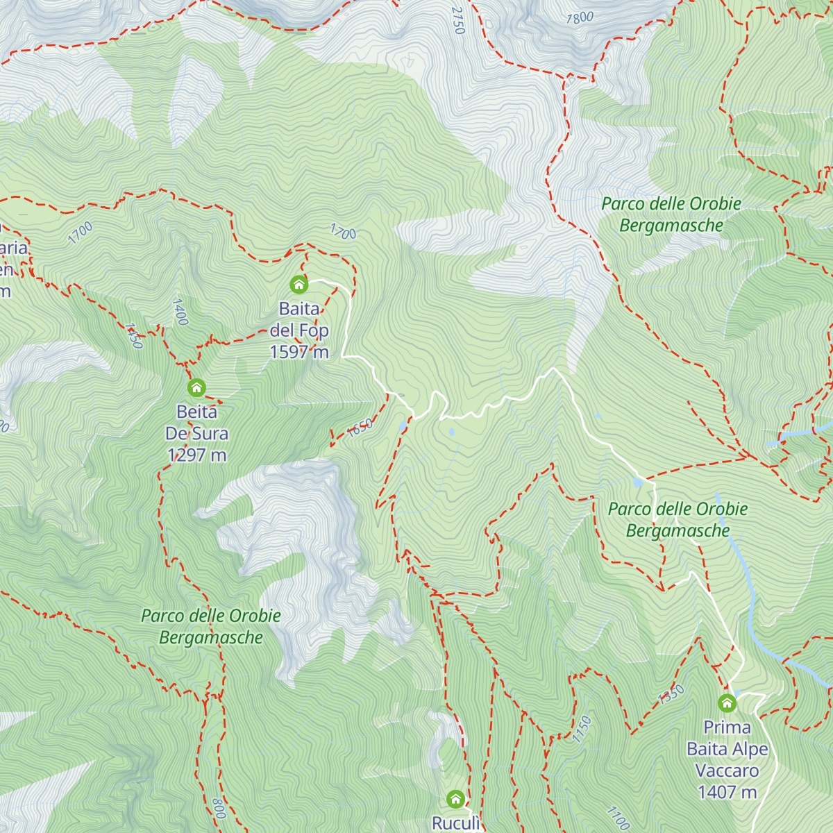 Baita Forcella map