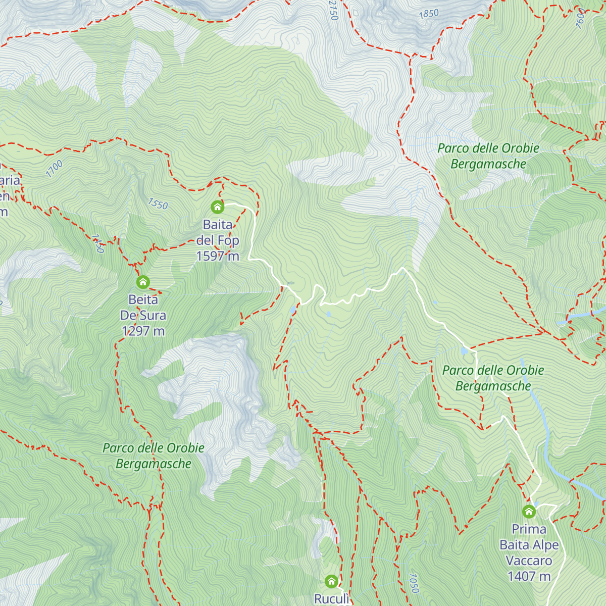 Baita Forcella map