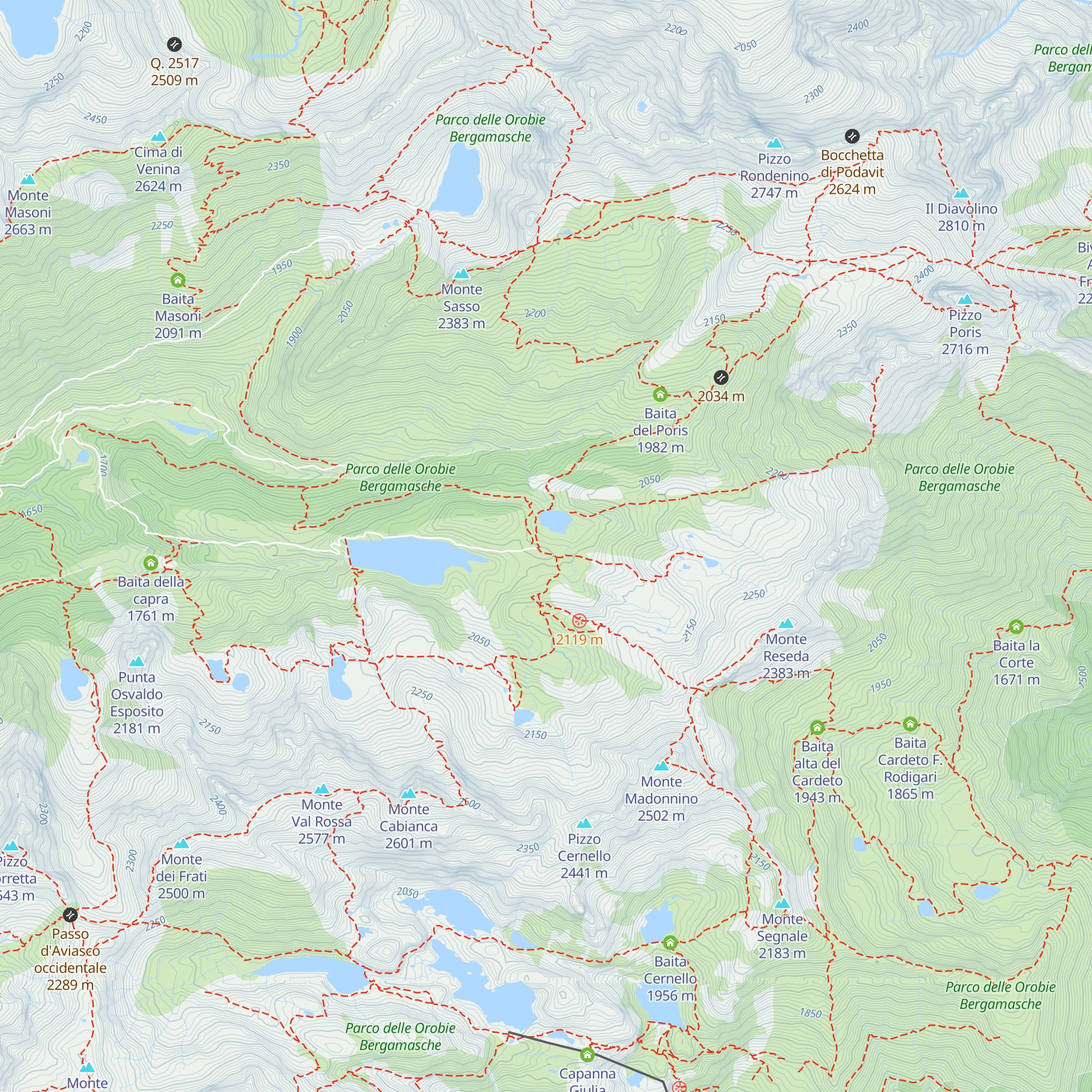 Rifugio F.lli Calvi map