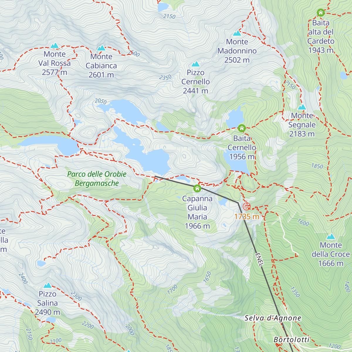 Rifugio Capanna Lago Nero map