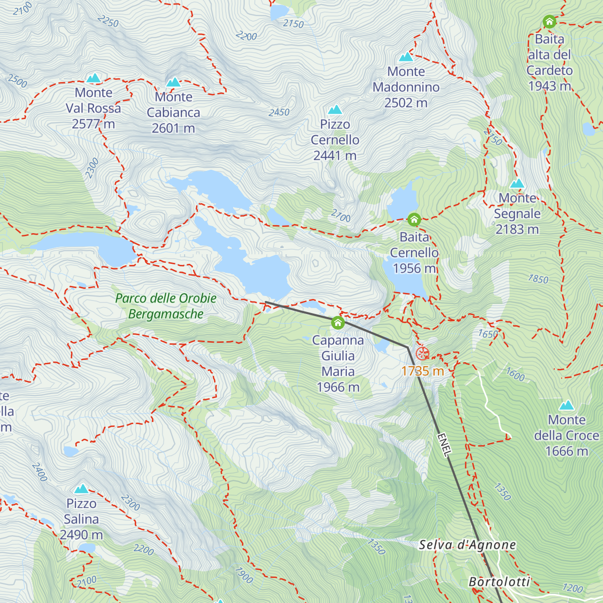 Rifugio Capanna Lago Nero map