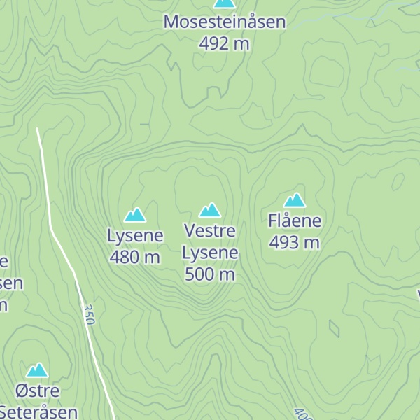 Map of Vestre Lysene