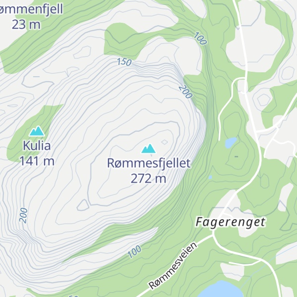 Map of Rømmesfjellet