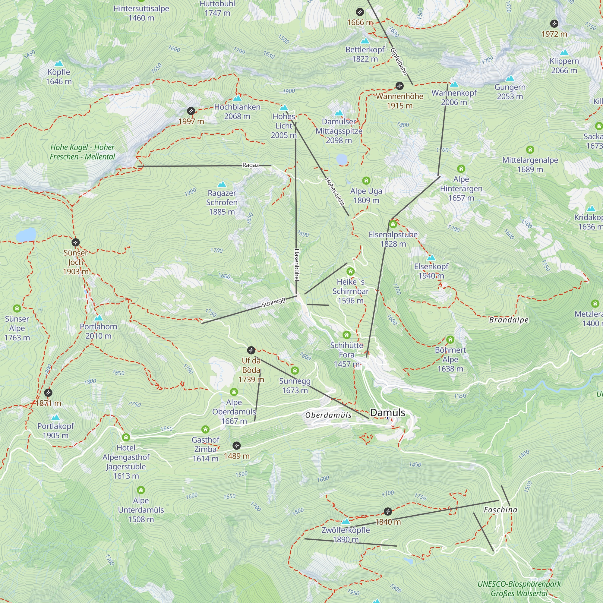 Skihütte Schwartenstadel map