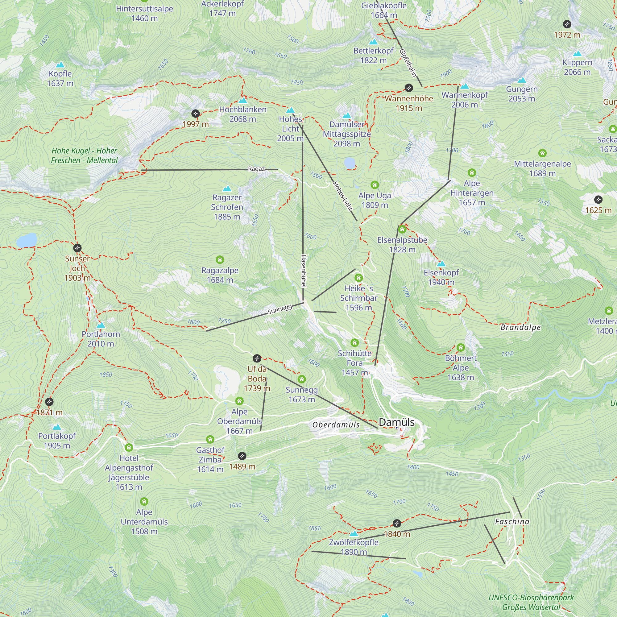 Skihütte Schwartenstadel map