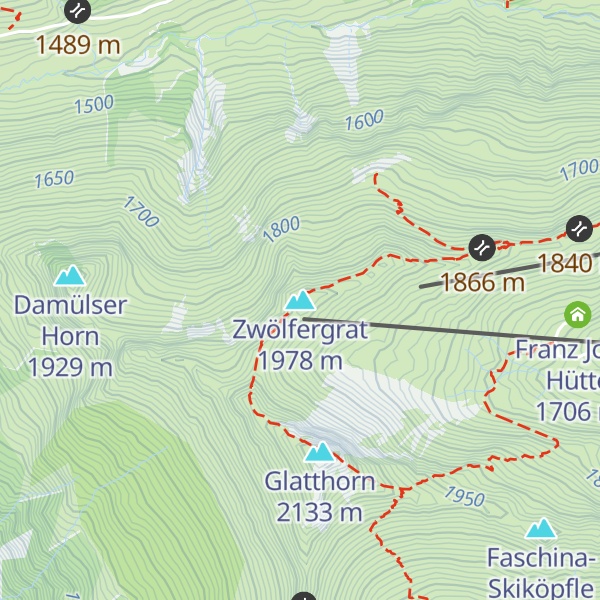 Map of Zwölfergrat