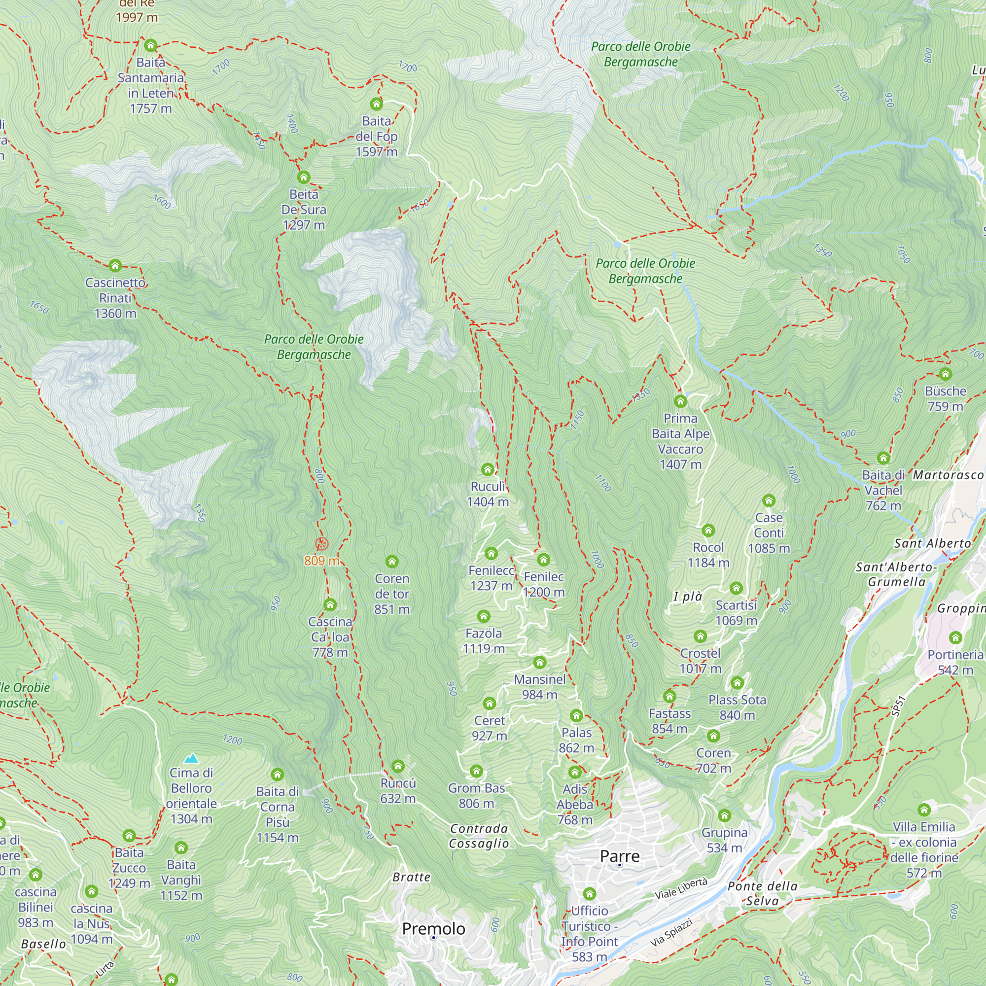 Baita Sponda map