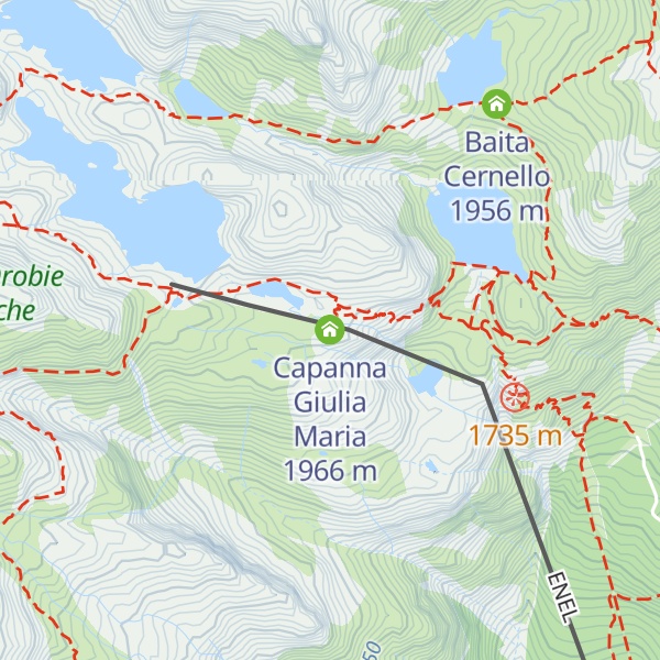 Map of Capanna Giulia Maria