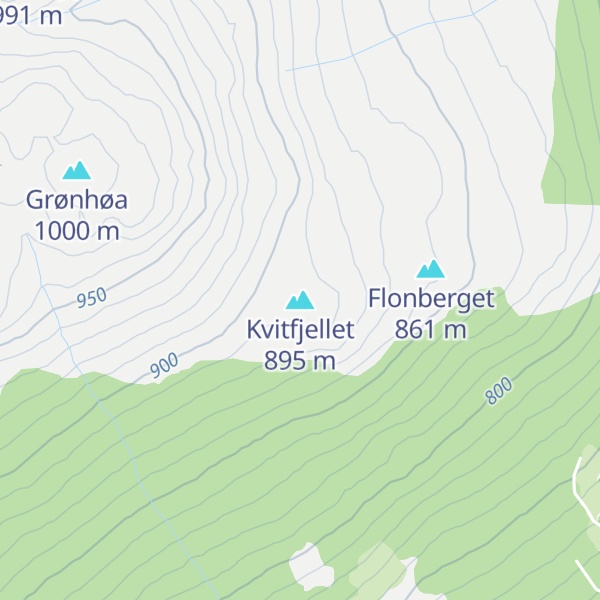 Map of Kvitfjellet