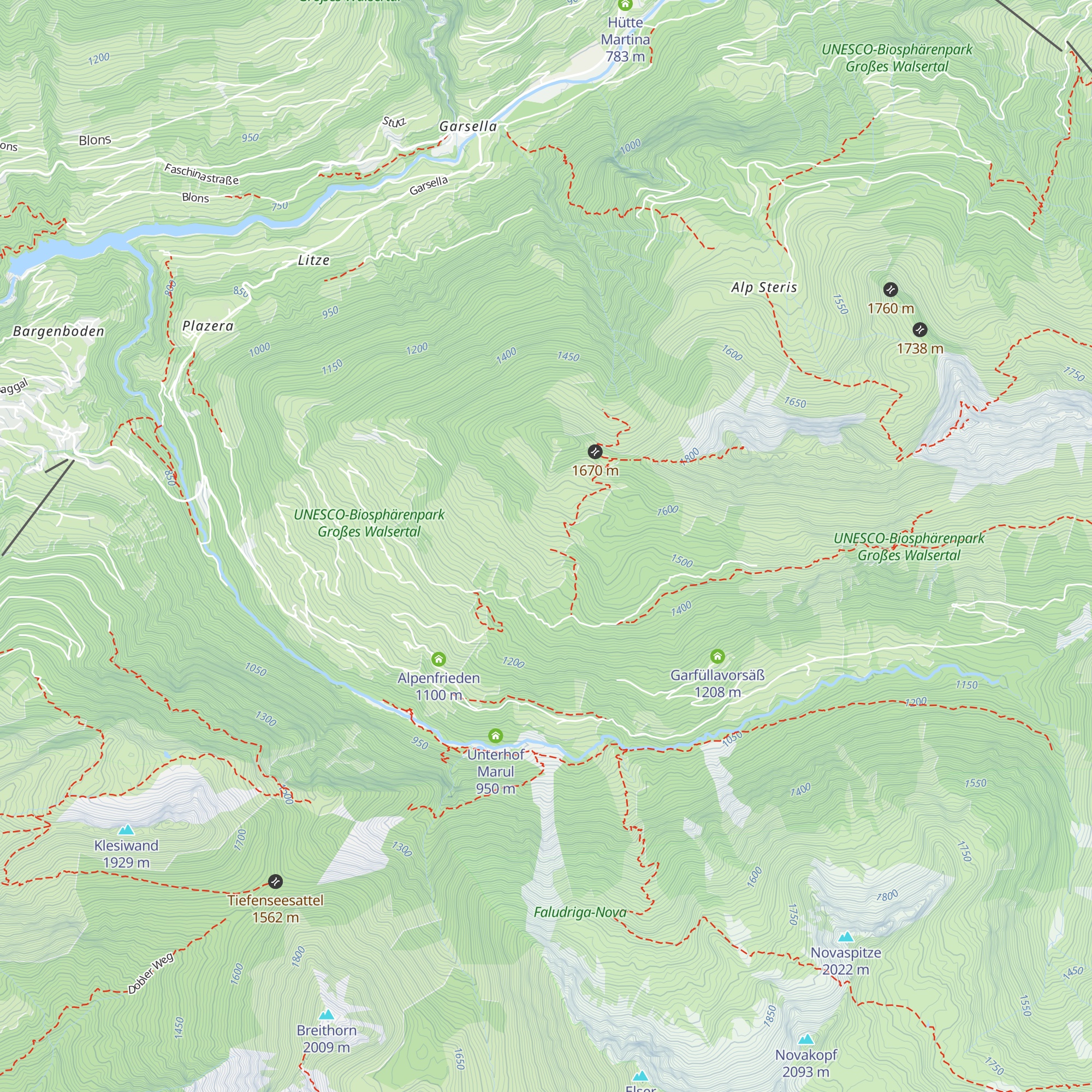 Stafelfederalpe map