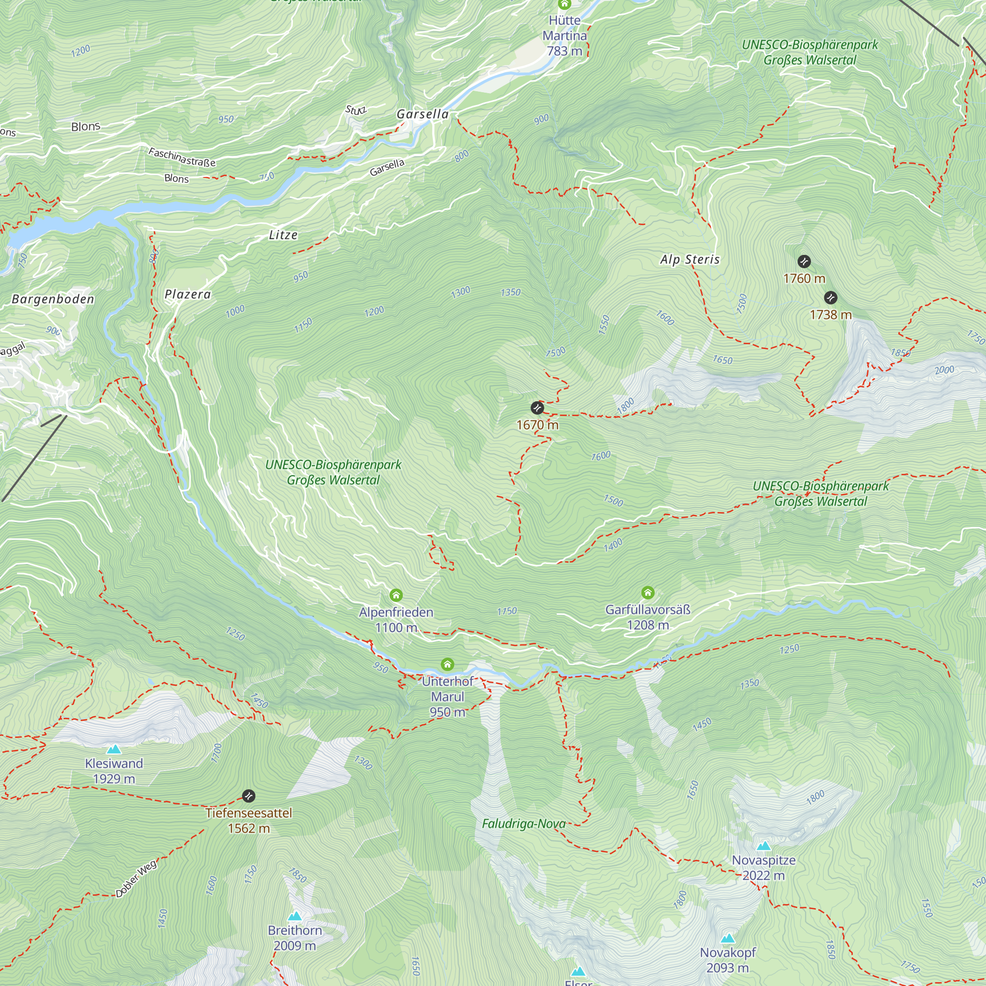 Stafelfederalpe map