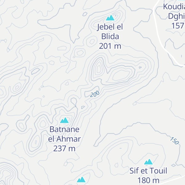 Map of El Botnane el Homor