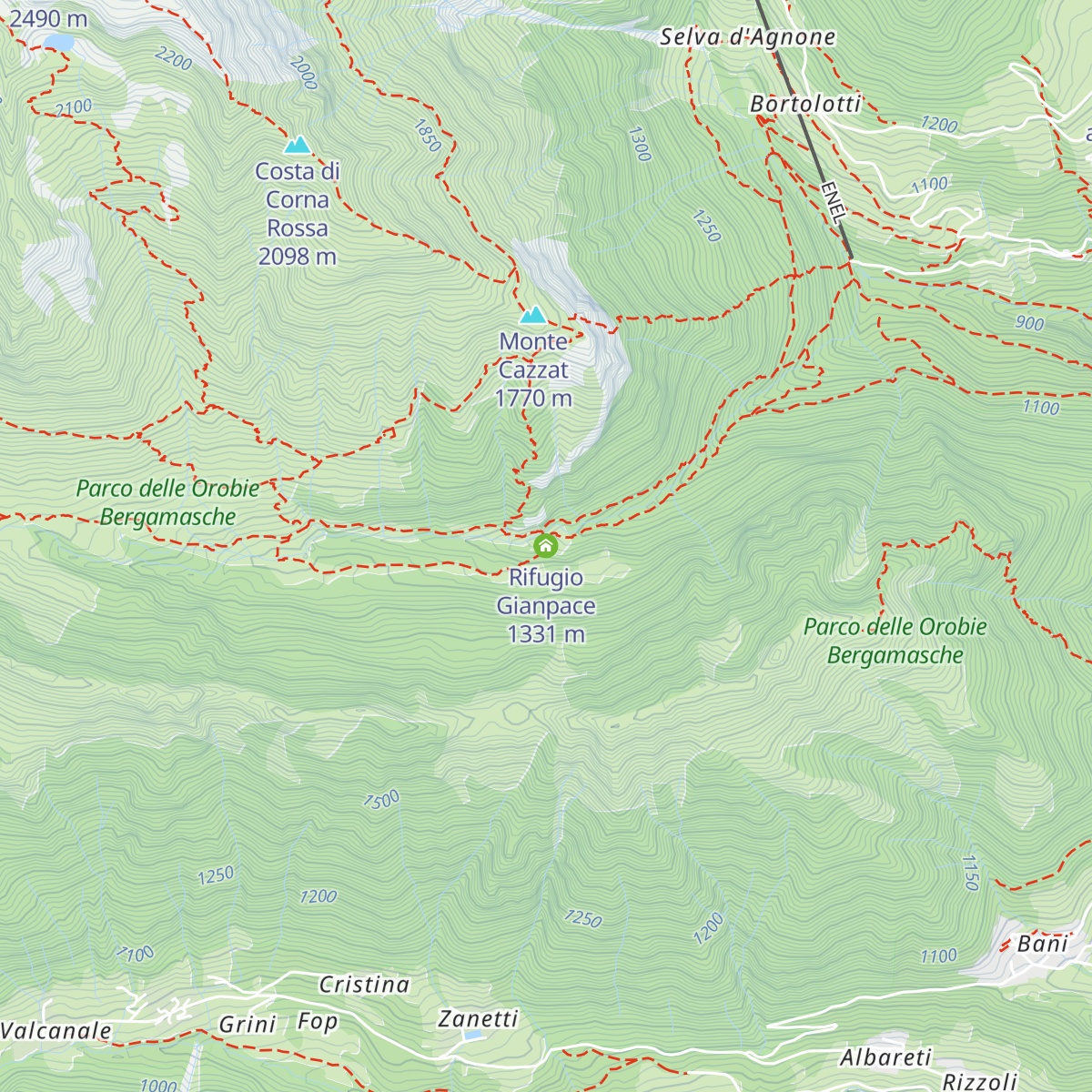 Rifugio Gianpace map