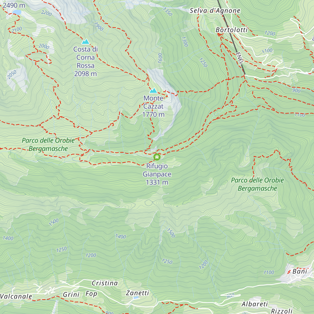Rifugio Gianpace map