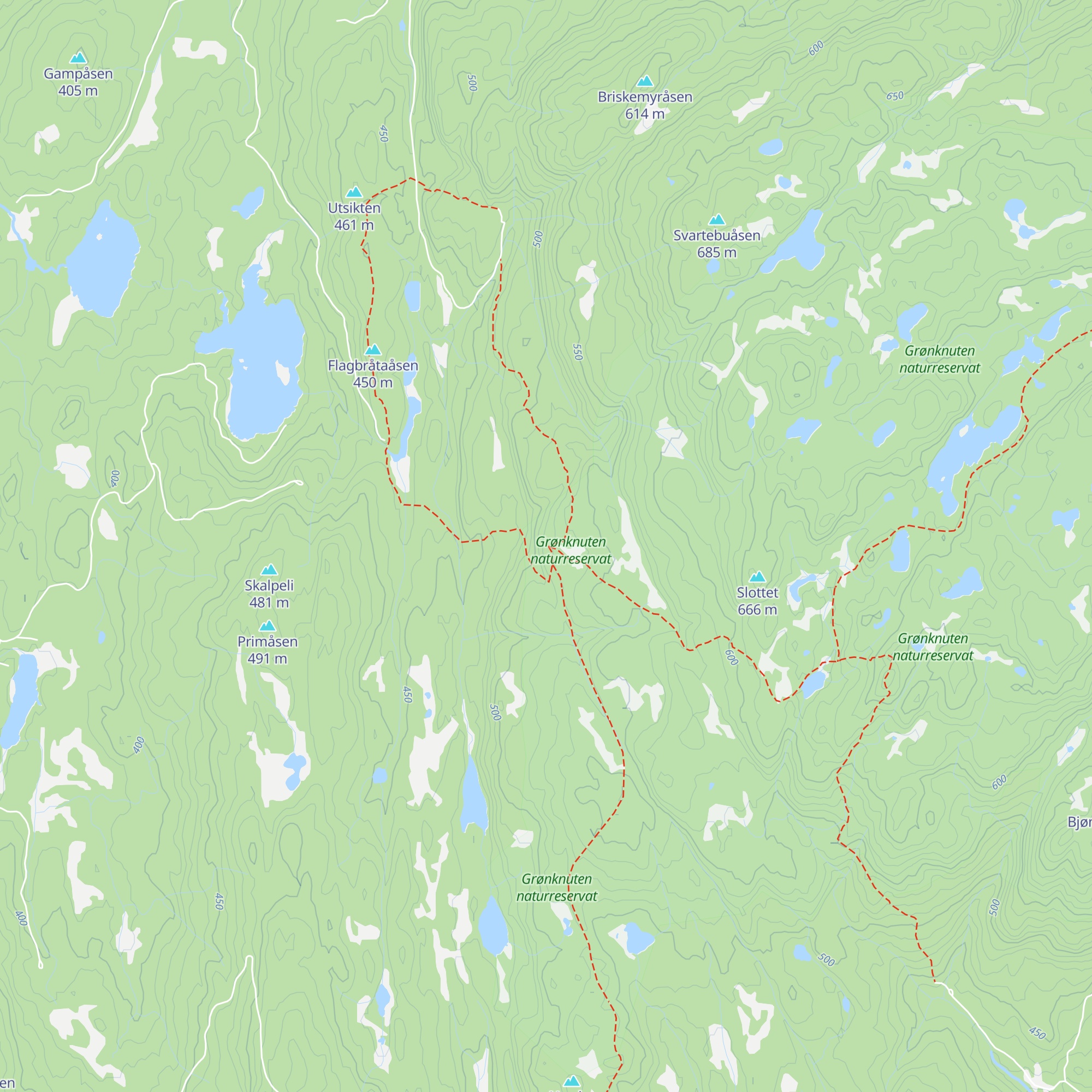 Grønknutkoia map