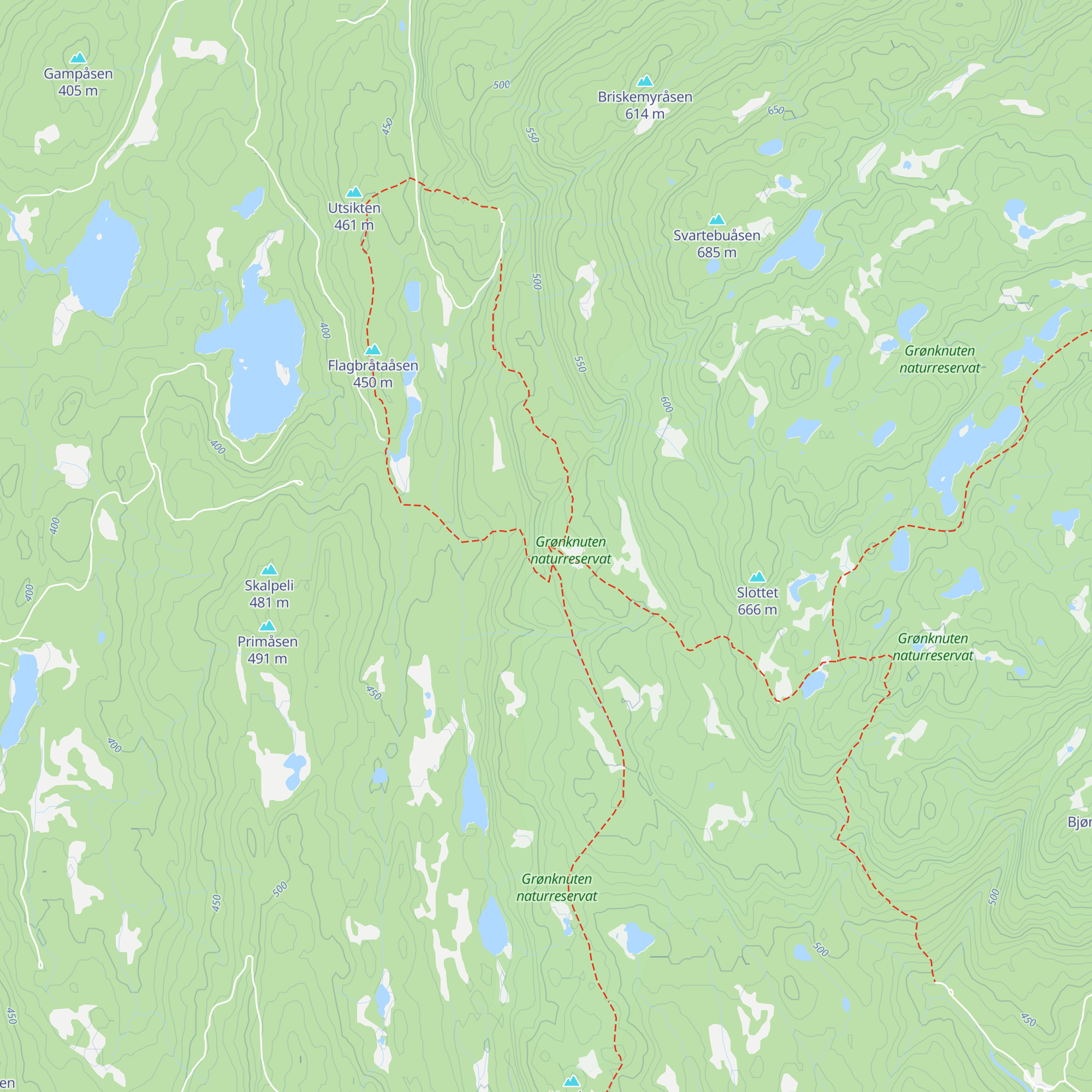 Grønknutkoia map