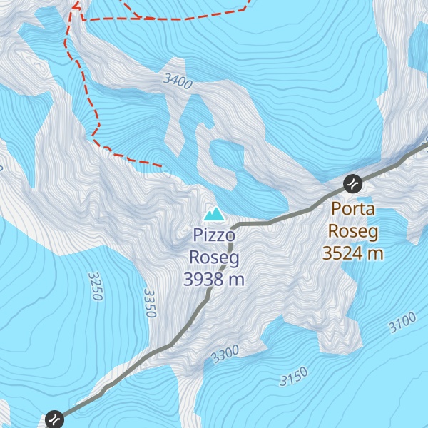 Map of Pizzo Roseg