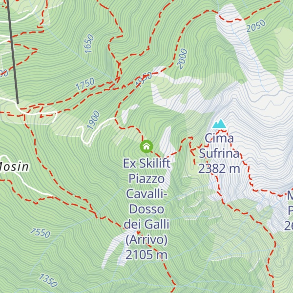 Map of Ex Skilift Piazzo Cavalli-Dosso dei Galli (Arrivo)