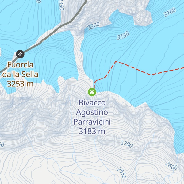 Map of Bivacco Agostino Parravicini
