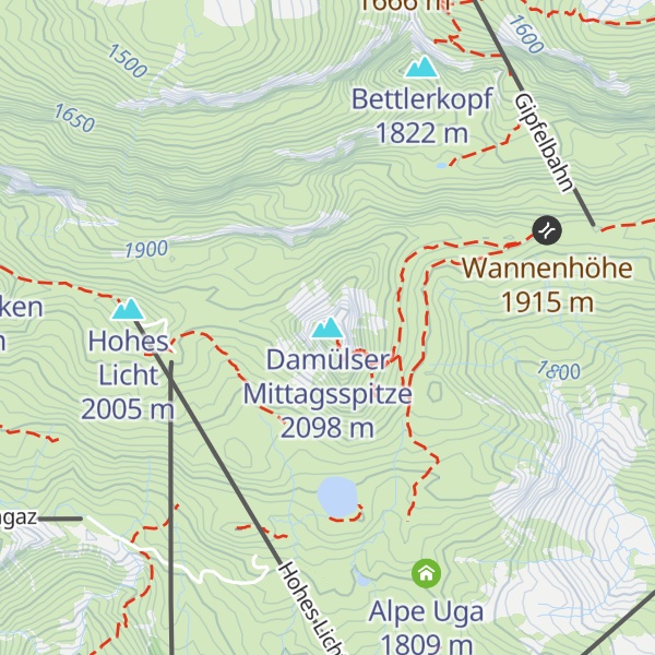 Map of Damülser Mittagsspitze